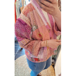 GITTE UNIKA Jakke, rosa mix