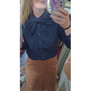 Fq- LISEA Demin skjorte  med sljfe/ blte