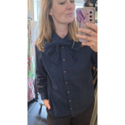 Fq- LISEA Demin skjorte  med sljfe/ blte