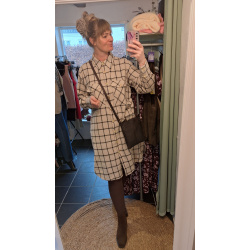 ASTON brushed check skjorte kjole, Gaspar