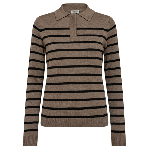 BS EIRIN polo strik, Brun &amp; Stengaade