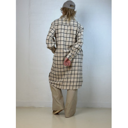 ASTON brushed check skjorte kjole, Gaspar