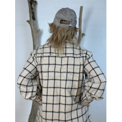 ASTON brushed check skjorte kjole, Gaspar