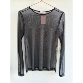 mesh bluse, sort