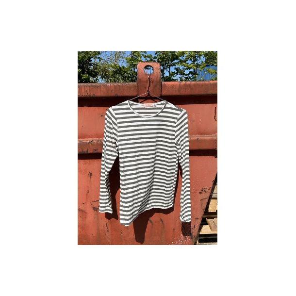 Aura stribet langrmet tee