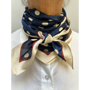 Tørklæde, navy dot 