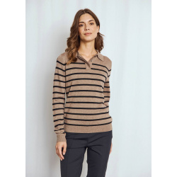 BS EIRIN polo strik, Brun &amp; Stengaade