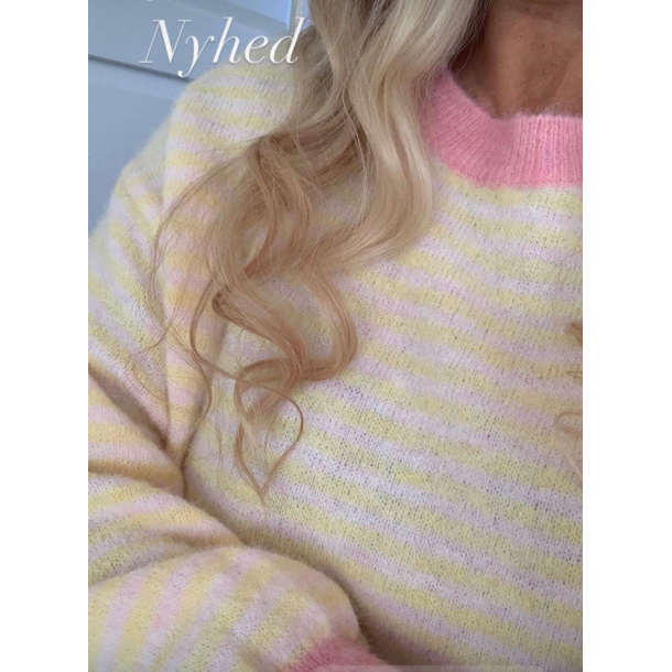 Fluffy stribet strik, Boho Love 