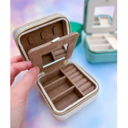 smykkeskrin med spejl i velour, By Malumade