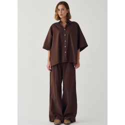 N-Maurice MV Pants skjorte, Chokolate