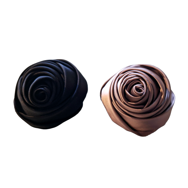 Luster rosana- Satin blomst m klemme