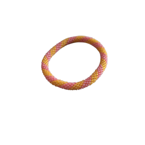 Gul/pink Nepal Armbånd