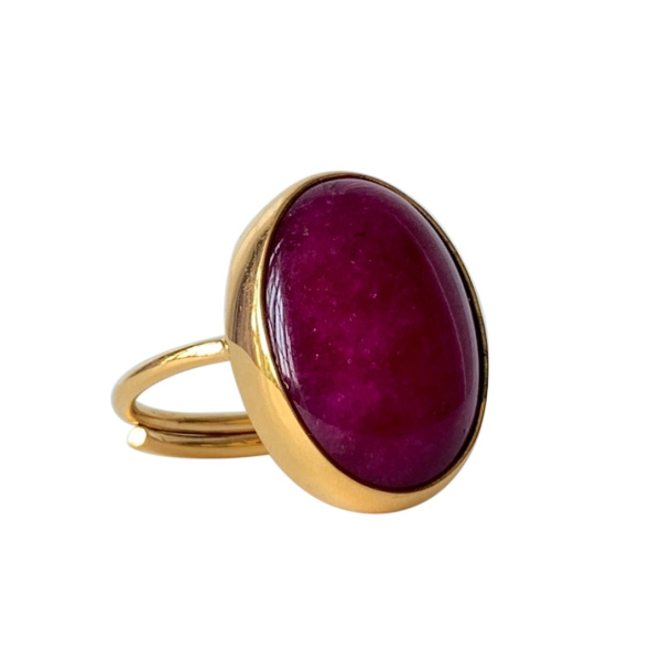 RING BABY justerbar, Ruby jade