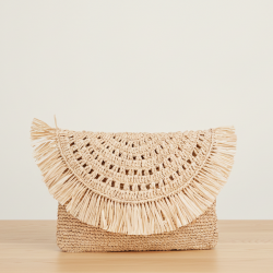 TAZZOLI rafia clutch