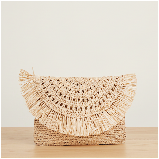 TAZZOLI rafia clutch