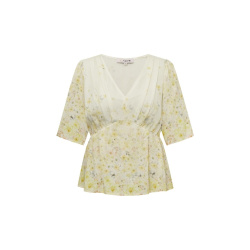 AURORA bluse, pale yellow