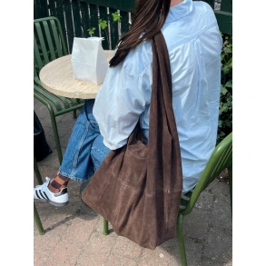 dalliea suade bag, brun