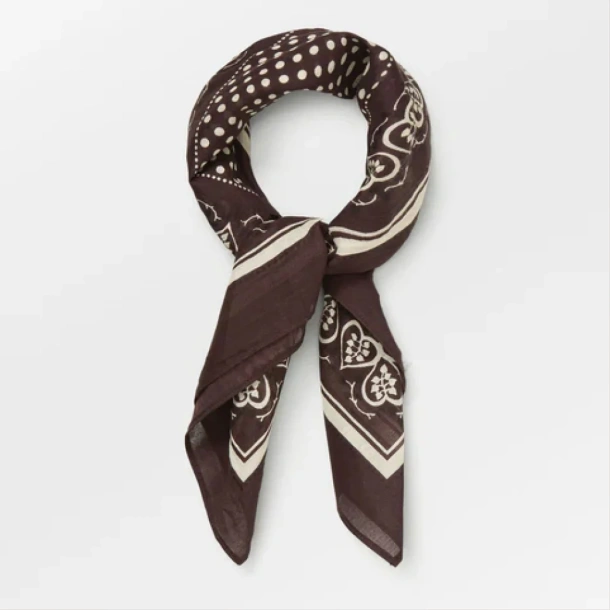 HEARTA COTTA Scarf, hot fugde brown