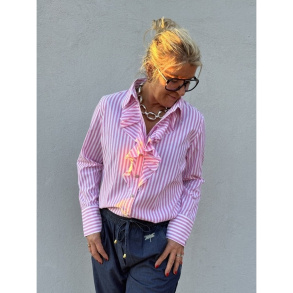 Madison Skjorte, pink Stribet 