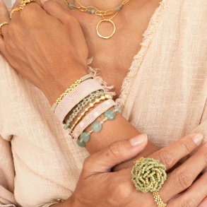 JILL JAKE armbånd, aventurine, IBU 