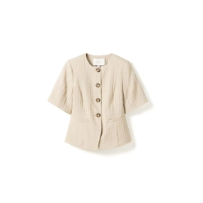 N- KASAUNDRA Blazer- Oyster, NOELLA