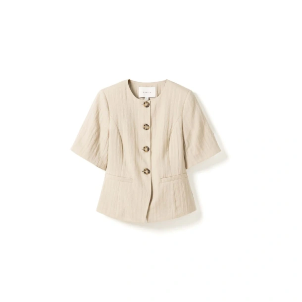 N- KASAUNDRA Blazer- Oyster, NOELLA