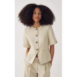 N- KASAUNDRA Blazer- Oyster, NOELLA