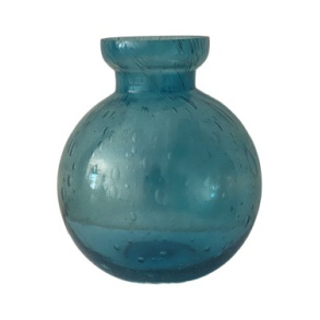 Bl Vase, genbrugsglas, 11 cm