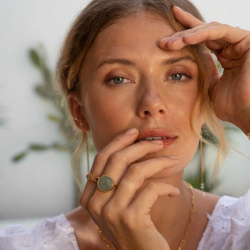 Mary justerbar ring, Aventurine