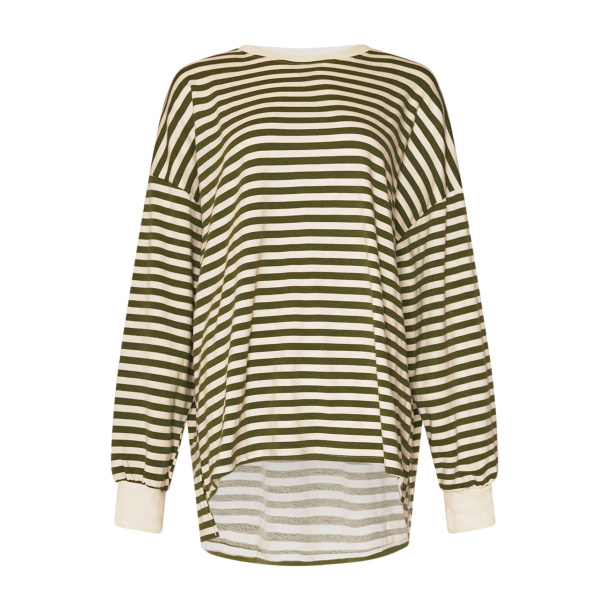 INGA gr�n stribet bluse, Tiffany